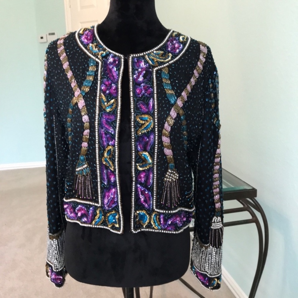 Unique Vintage beaded embellished trophy jacket